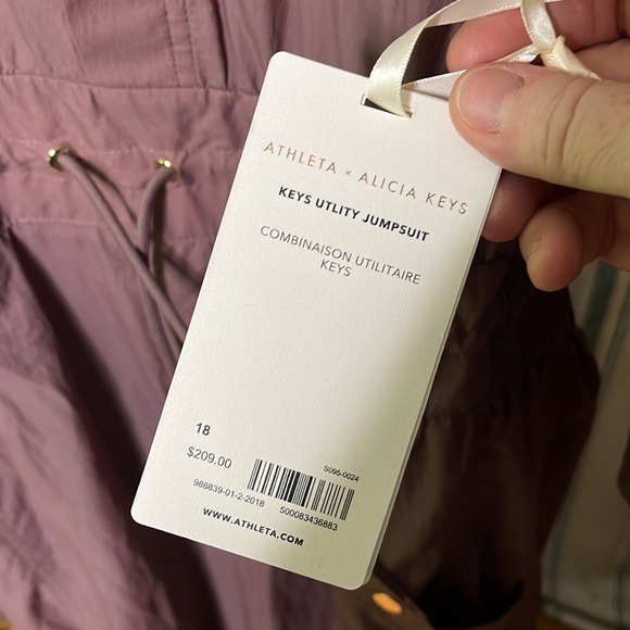 Athleta x Alicia Keys Keys Utility Jumpsuit gold hardware smoked almond - Picture 7 of 11